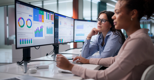 Analytics Team Analyzing Financial Data