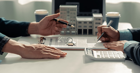lawyer working with real estate buyer