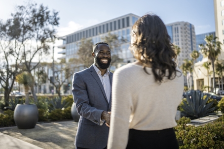 businessman taking a lease in California